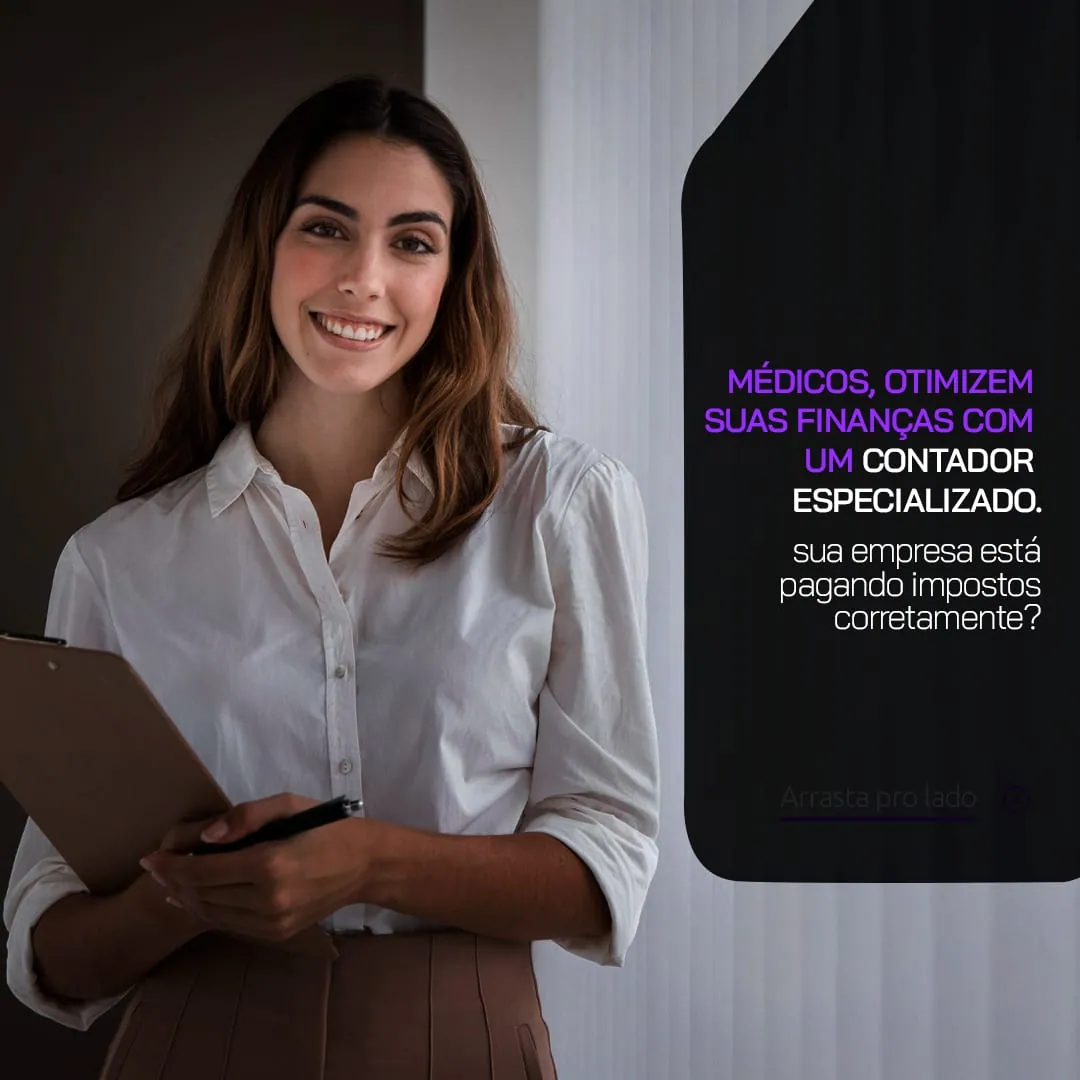 Carrossel médicos, capa: médicos, otimizem suas finanças com um contador especializado