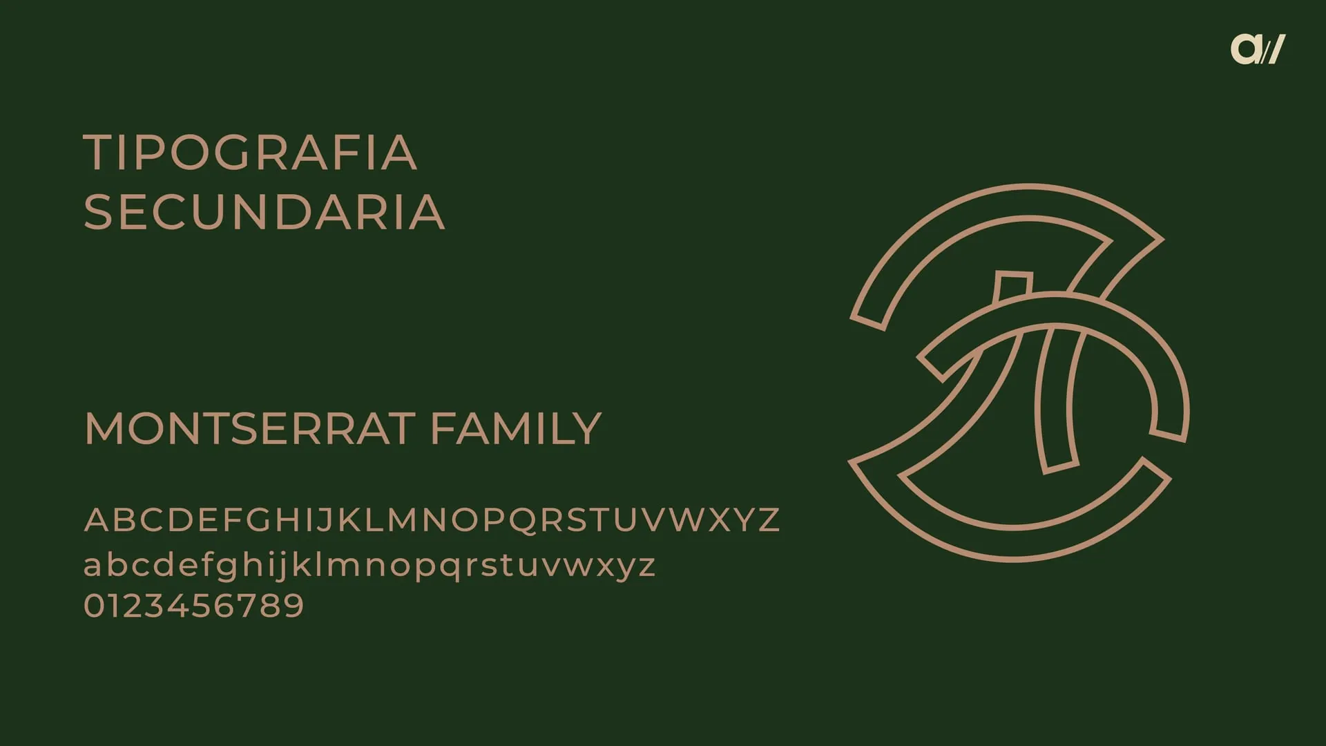 Tipografia secundária Lacustre: família Montserrat, alfabeto e numerais
