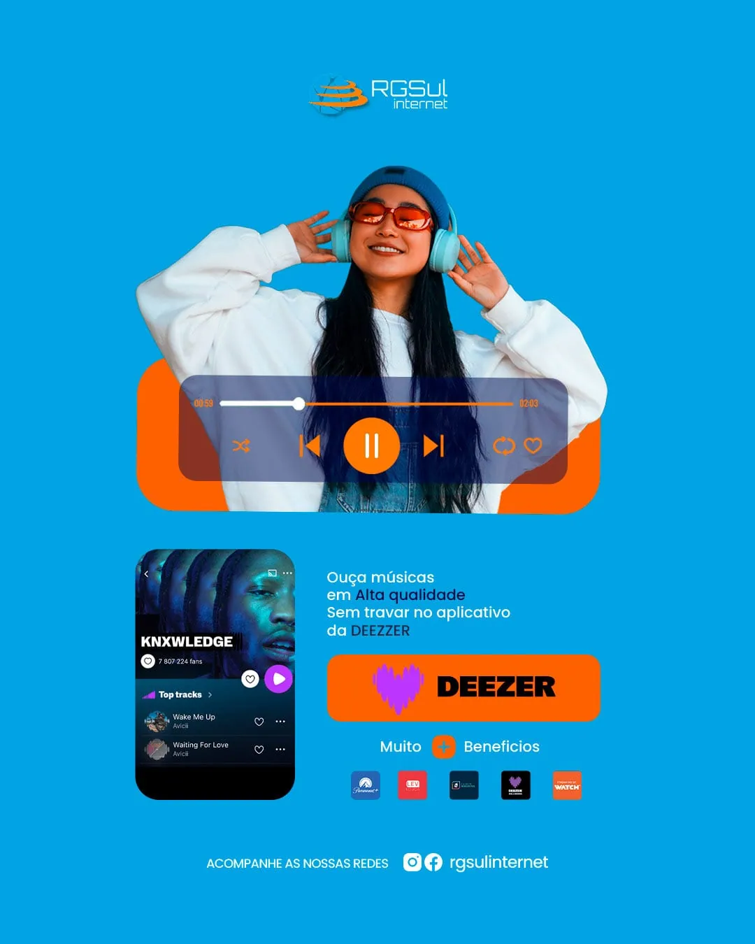 RGSul, post sobre ouvir música em alta qualidade no Deezer sem travar