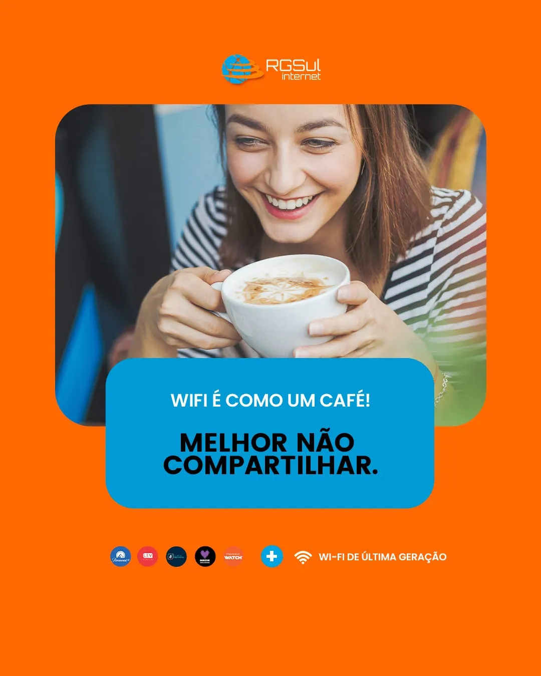 RGSul, post de humor: wifi é como um café, melhor não compartilhar