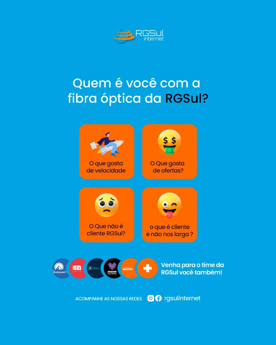 RGSul, post quem é você com a fibra óptica da RGSul