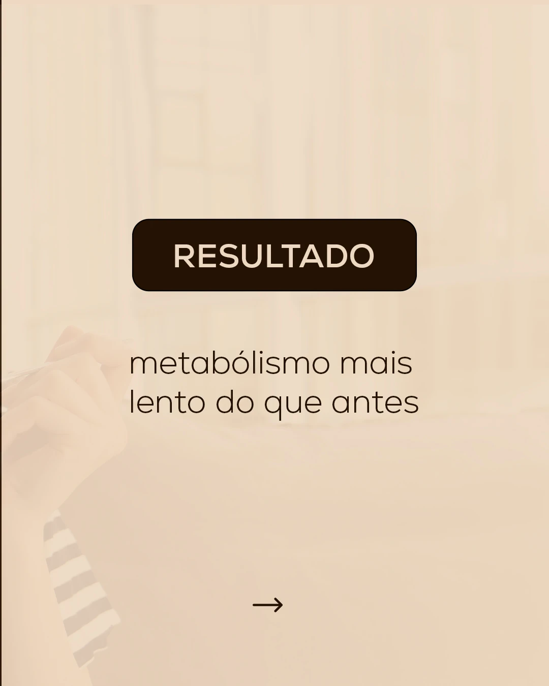 Carrossel 3, Slide 5: Dia 30: catabolismo muscular e risco do efeito rebote