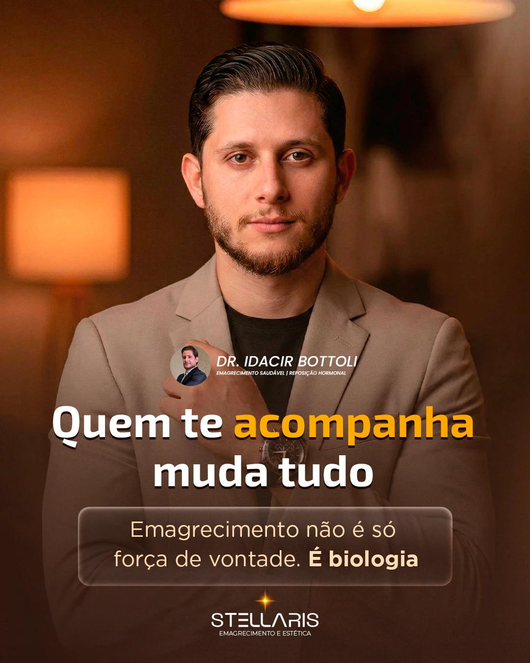 Dr. Idacir Bottoli: Quem te acompanha muda tudo. Emagrecimento não é só força de vontade, é biologia