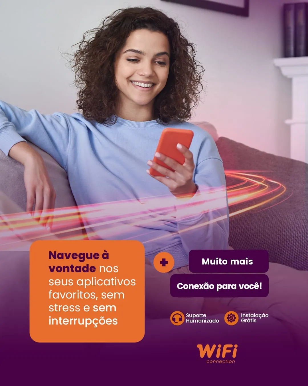 WiFi Connection, post navegue à vontade, instalação grátis