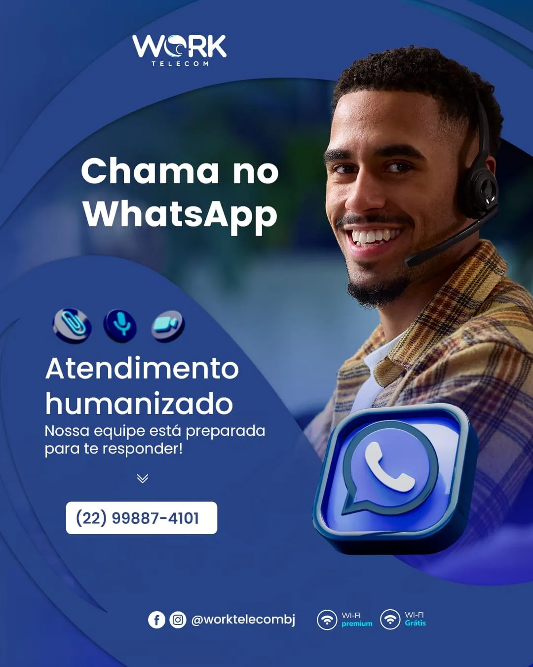Work Telecom, post institucional atendimento humanizado via WhatsApp