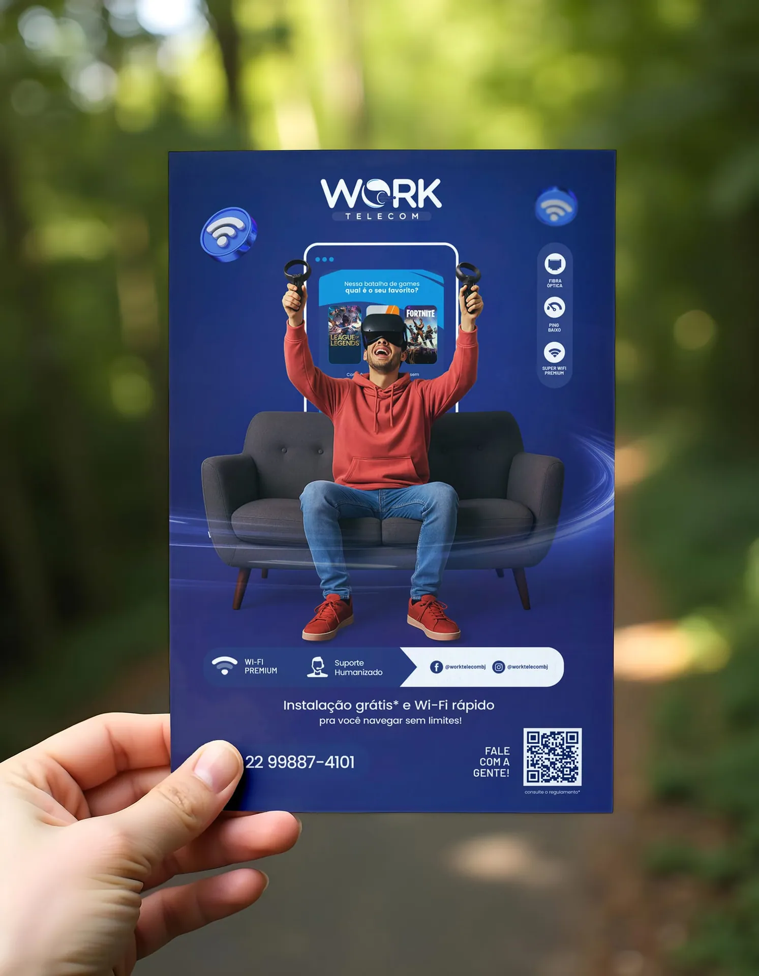 Mockup do site Work Telecom